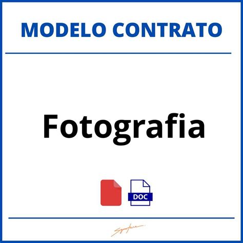 Como Hacer Un Contrato De Fotografia Modelo