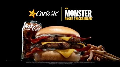 Carls Jr Monster Angus Thickburger Tv Commercial 13 Pound Angus Beef Doubled Ispottv