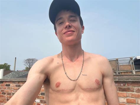elliott page flashes his tits like a little slut of the day