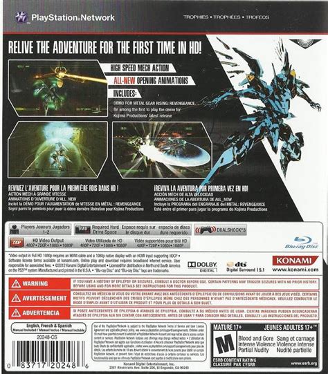 Zone Of The Enders Hd Collection Box Shot For Playstation Gamefaqs