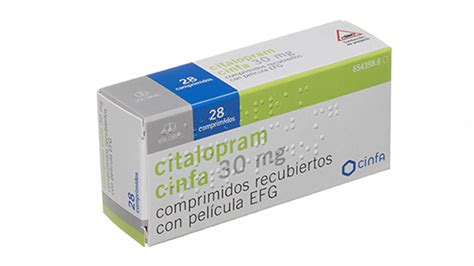 citalopram cinfa efg 30 mg 500 comprimidos recubiertos farmacéuticos