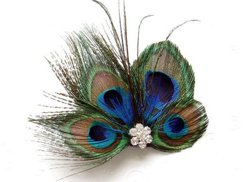 cut technique peacock feather hair clip bridal fascinator wedding by weegardens steampunk