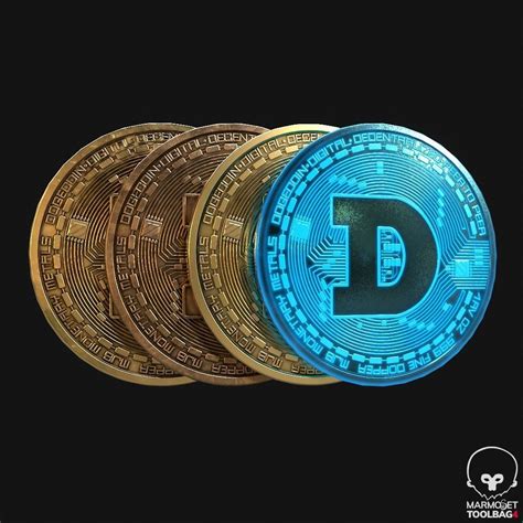 3d Model Dogecoin Pbr Gold Coin With Letter D Vr Ar Low Poly Cgtrader