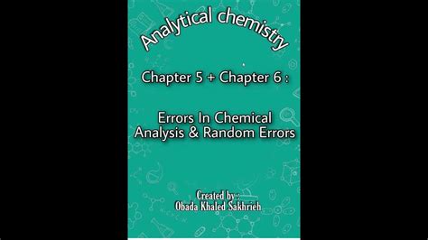 شرح اساسيات كيمياء تحليلية للطالب عمرو صيدلة دفعة ارتري محاضرة رقم1 تشابتر 5 و6 Youtube