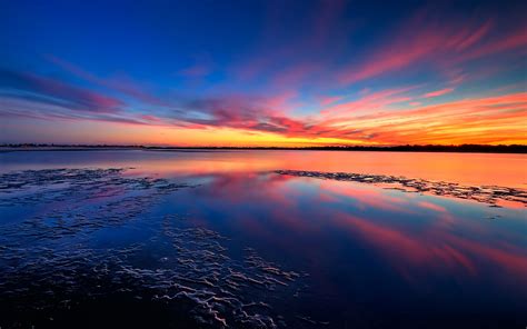 Coucher De Soleil Sur Locéan Fond Décran Ultra Hd