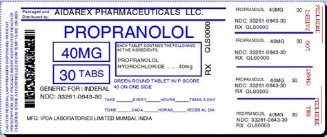 Propranolol Hydrochloride Tablets Usp