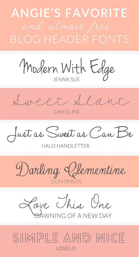 Here Are My Favorite And Free Fonts For Blog Headers