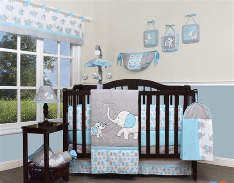 Gold metallic sparkles decorate the inset flange along with three trendy hearts. Blizzard Elephant 13 Piece Crib Bedding Set & Reviews ...