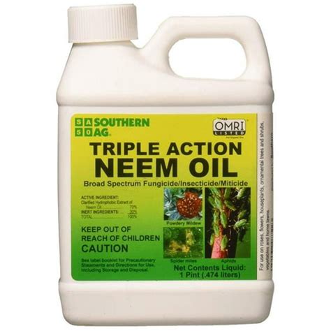Triple Action Neem Oil Fungicideinsecticidemiticide 16 Fl Oz