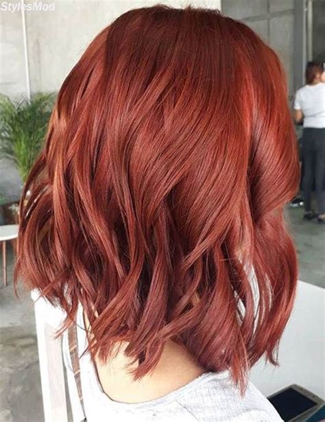 Red Shoulder Length Hairstyles To Become More Stylish In 2018 If You