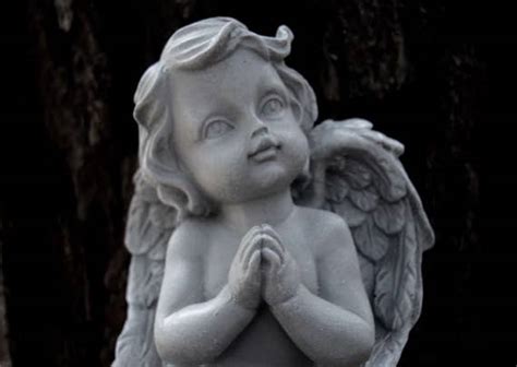 Angel Statue Praying Angel Cherub Cast In Stone Angels