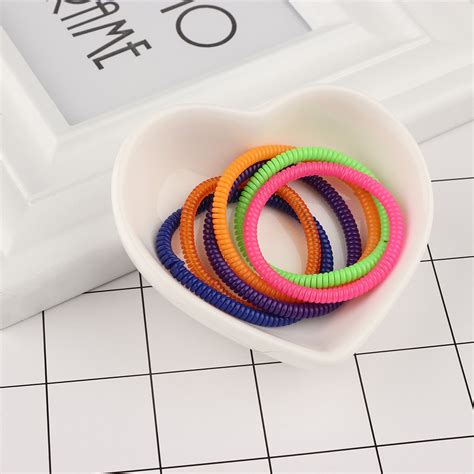 1pc Super Thin Elastic Hair Ropes Girl Rubber Telephone Wire Style Hair