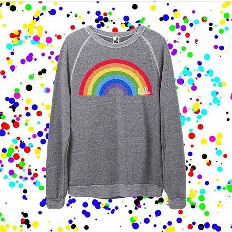 Hello Apparel Rainbow Sweatshirt Rainbow Outfit Hello