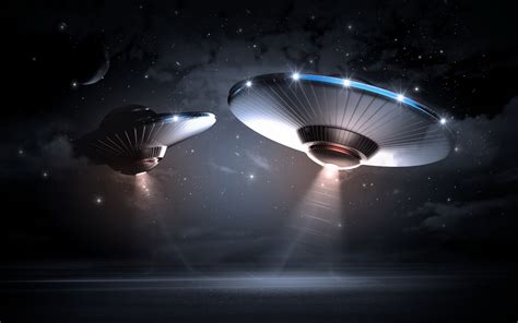 Ufo In Dark Night By Efks