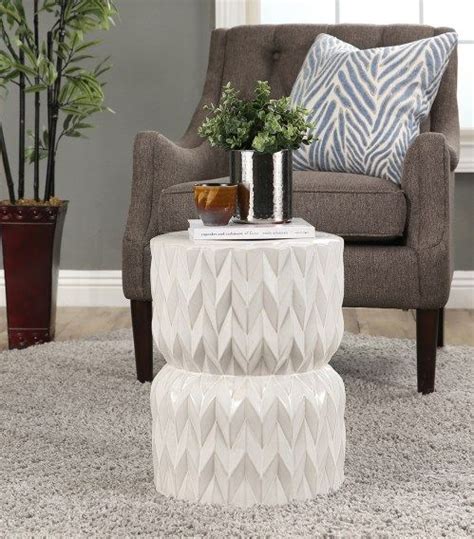 Maybe you would like to learn more about one of these? Hayden Garden Stool, White | Abbyson living, Ceramic ...