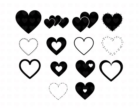 Hearts And Stars Svg And Dxf Clipart Bundle Heart Svg File Etsy