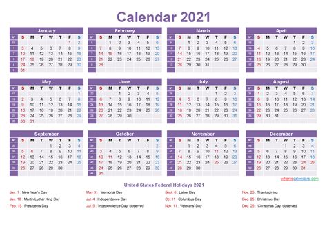 Mini Desk Calendar 2021 Free Printable