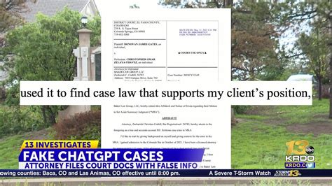 Colorado Springs Attorney Says Chatgpt Created Fake Cases He Cited In