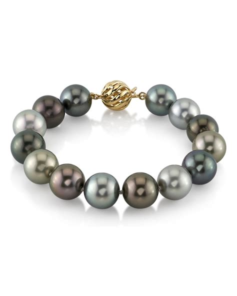 Mm Tahitian South Sea Multicolor Pearl Bracelet Aaaa Quality