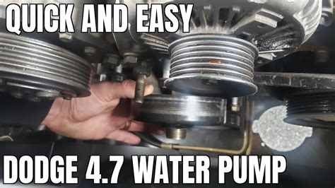 How To Replace Water Pump Dodge Dakota 47 97 04 Youtube