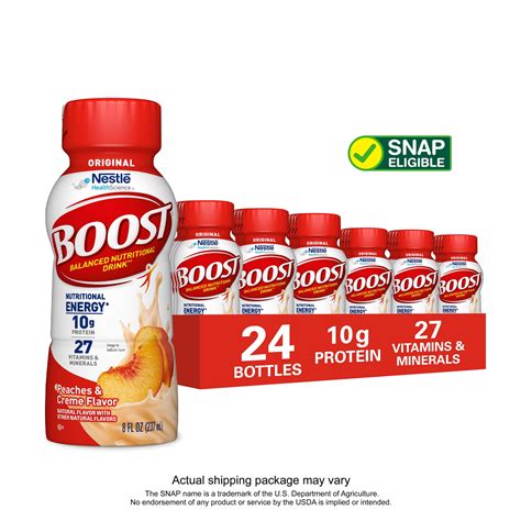 Boost Original Ready To Drink Nutritional Drink Peaches And Creme 24