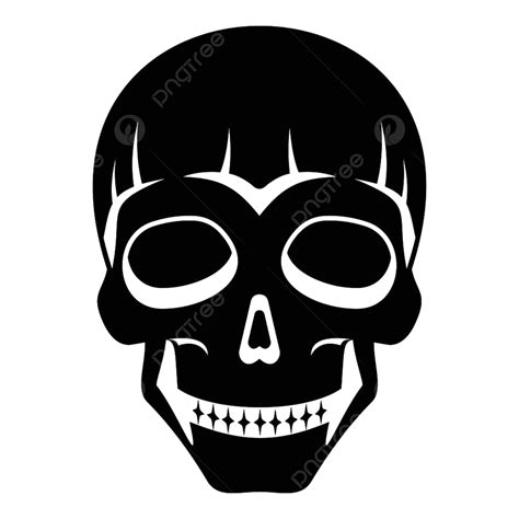 Skull Head Silhouette Png Images Smiling Skull Head Icon Dangerous