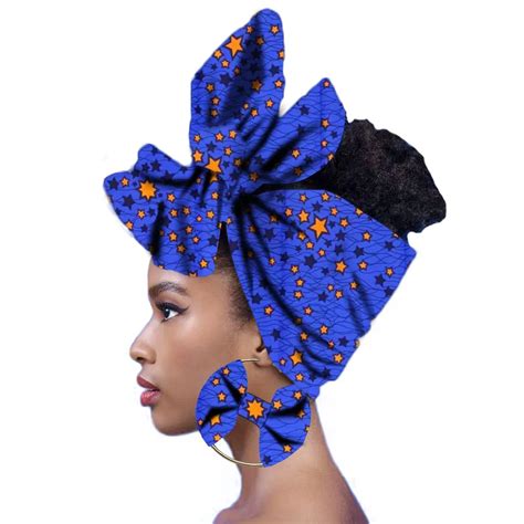 African Print Scarf Headtie Women Turbanprint Headwrap B1b375 In Womens Hair Accessories From