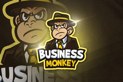 Business Monkey Mascot And Esport Logo