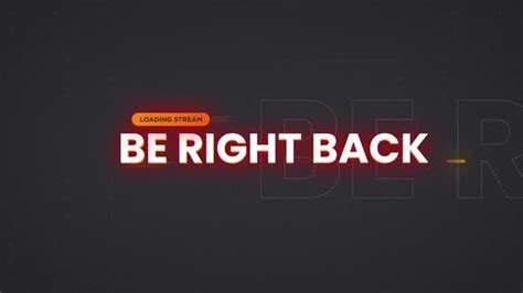 Streaming Be Right Back Screen Red Neon Motion Graphics Videohive