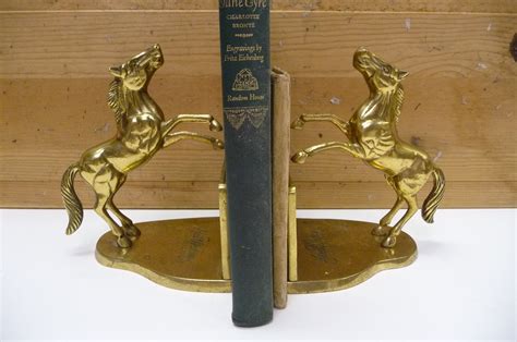 Brass Horse Bookends Vintage Great Western By Salvagerelics