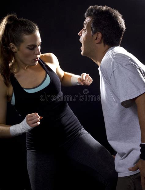 Battle Of The Sexes Stock Image Image Of Male Hitting 32762939