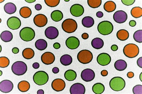 White Fabric With Purple Green And Orange Dots Texture Picture Free
