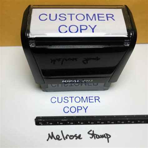 Customer Copy Rubber Stamp For Office Use Self Inking Melrose Stamp