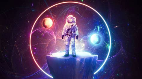 A Different Space Astronaut Background 1a2a89 Neon Spaceman Hd