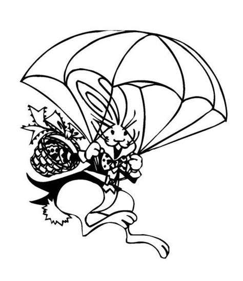 Bring deine vorstellungskraft auf ein neues, realistisches level! Kostenlose Malvorlage Ostern: Osterhase mit Fallschirm zum ...