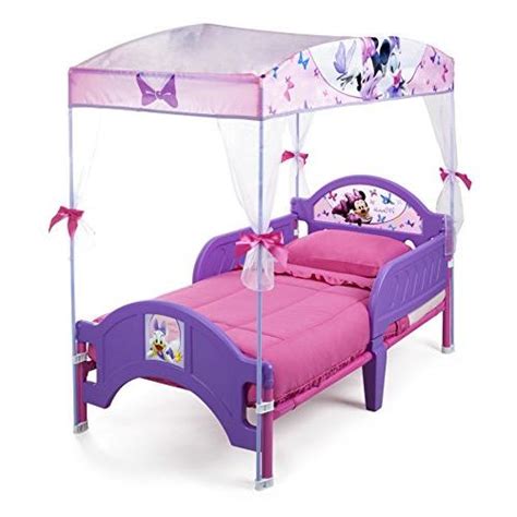Canopy beds can be expensive, but you can easily and economically its own pavilion for your child. Delta Children's Products Minnie Mouse Canopy Toddler Bed
