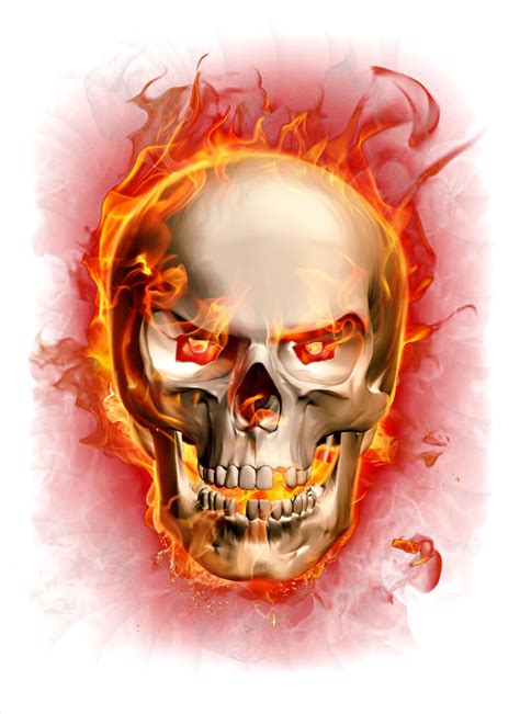 Flame Fire Combustion Flame Skull Png Download 7271000 Free