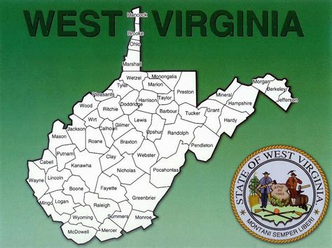 Detailed Administrative Map Of West Virginia State West Virginia