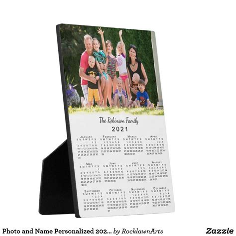 Photo And Name Personalized 2021 Calendar Desktop Plaque Makes A Great