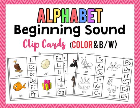 Alphabet Beginning Sound Clip Cards Made By Teachers