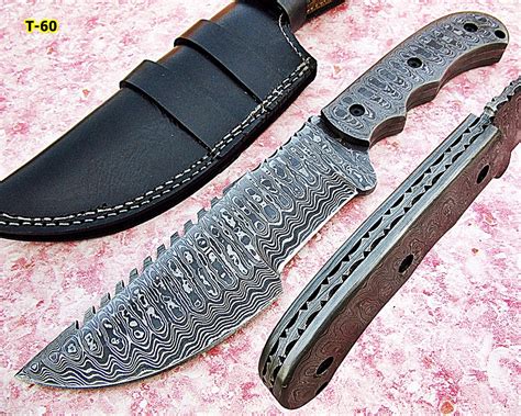 Tr 31 Custom Handmade Full Tang Damascus Steel Tracker Knife Poshland