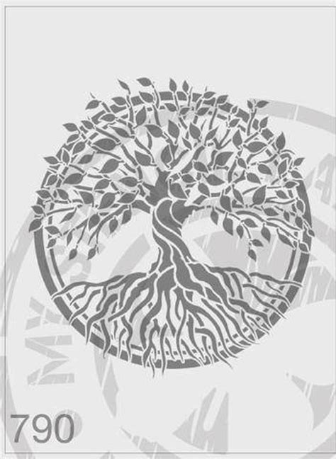 Tree Of Life Stencil 790 Etsy