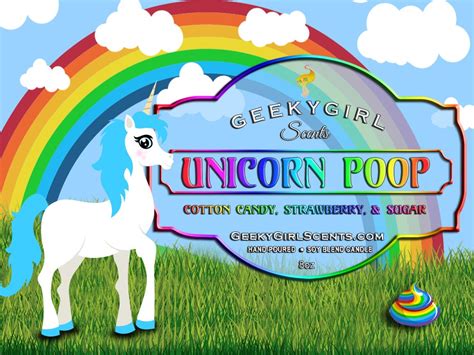 Unicorn Poop Glitter Candle Cotton Candy Scented Etsy