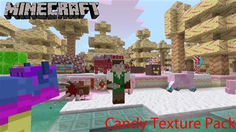 Minecraft Candy Texture Pack Gameplay Review Youtube