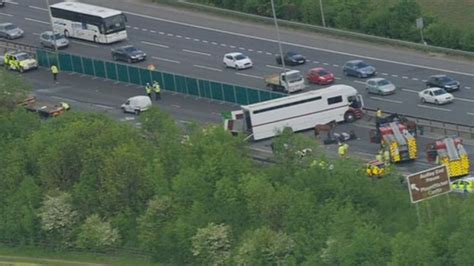 M11 Motorway Pile Up Leaves Two Dead Bbc News
