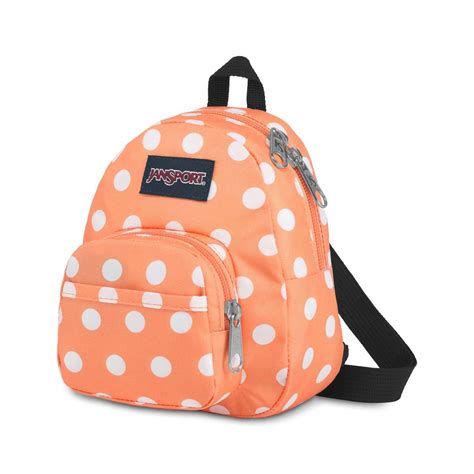 Jansport Quarter Pint Mini Backpack In Creamsicle Polka Dot Neon