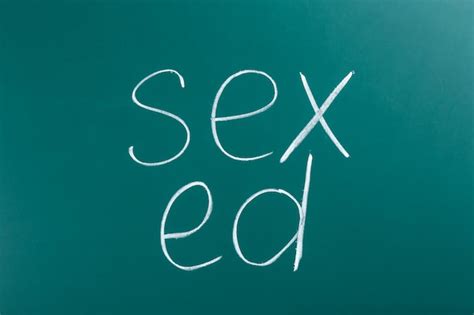 premium photo words sex ed written on blackboard