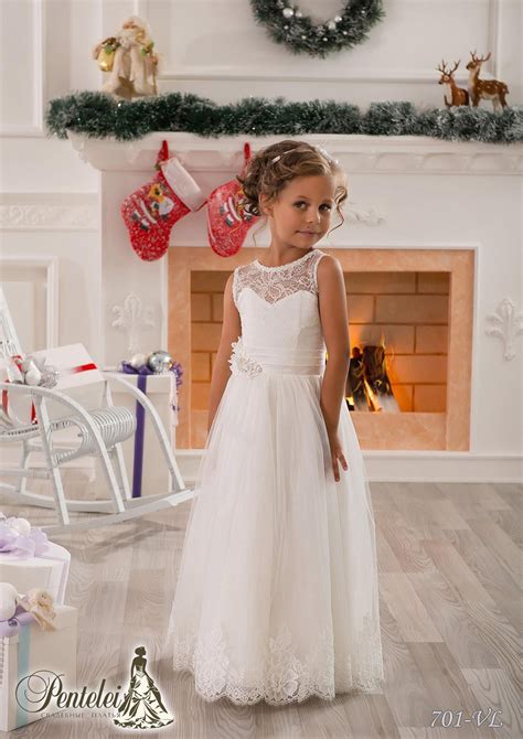 Great savings & free delivery / collection on many items. A-line Jewel Lace Flower Girl Dress Sash Floor Length ...