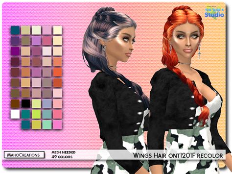 The Sims Resource Wings Hair Ont1201f Recolor Mesh Needed