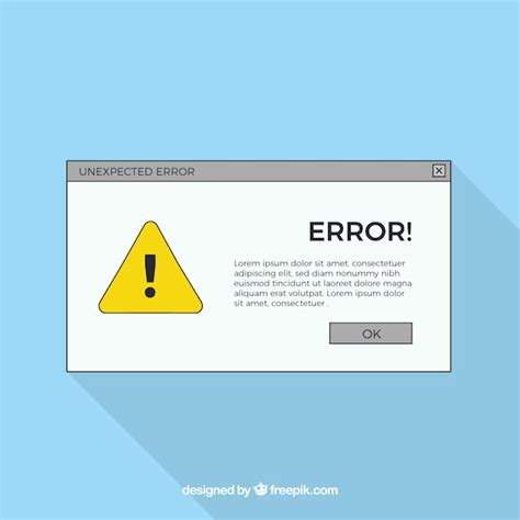 Error Pop Up With Flat Design Vector Free Download